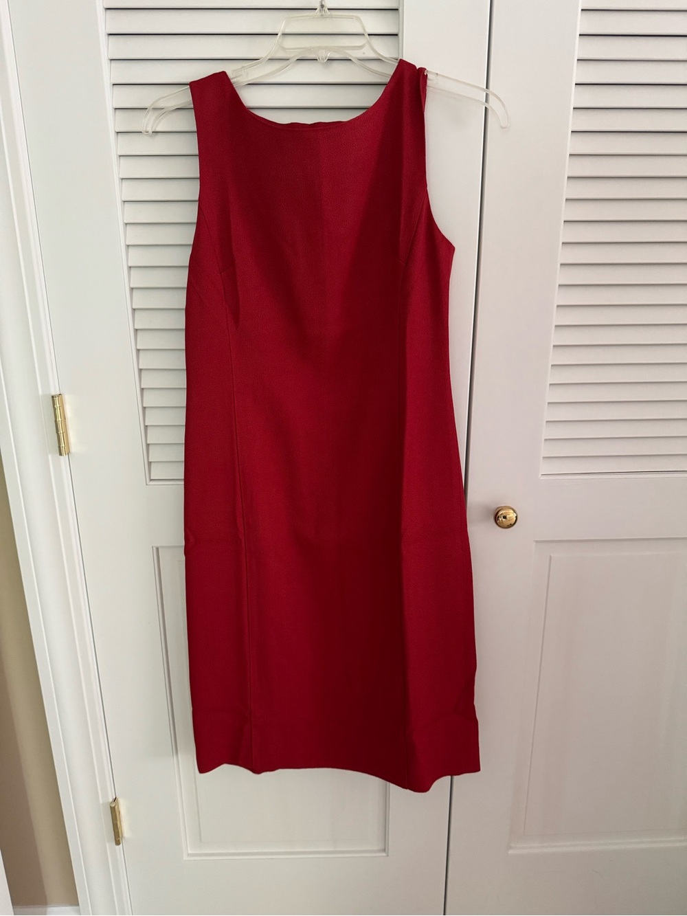 J. Crew Red Sleeveless Midi Sheath Dress, size 10.